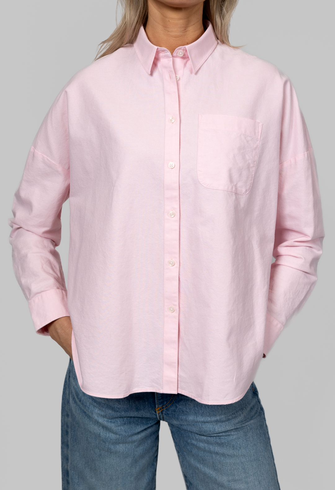 Classic Oxford oversized woman, Pink :: Brenner Clothing